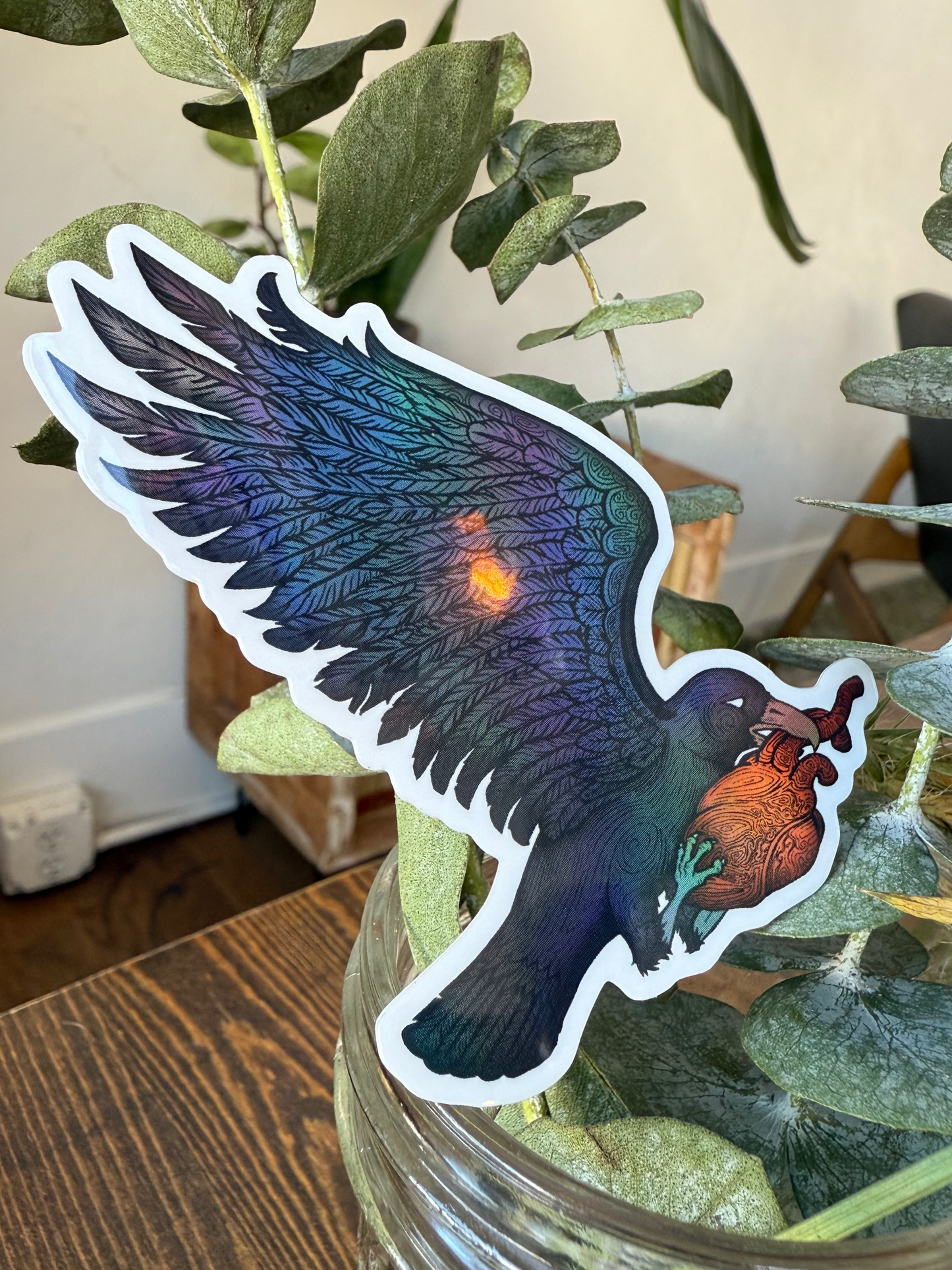 Raven Heart Stickers