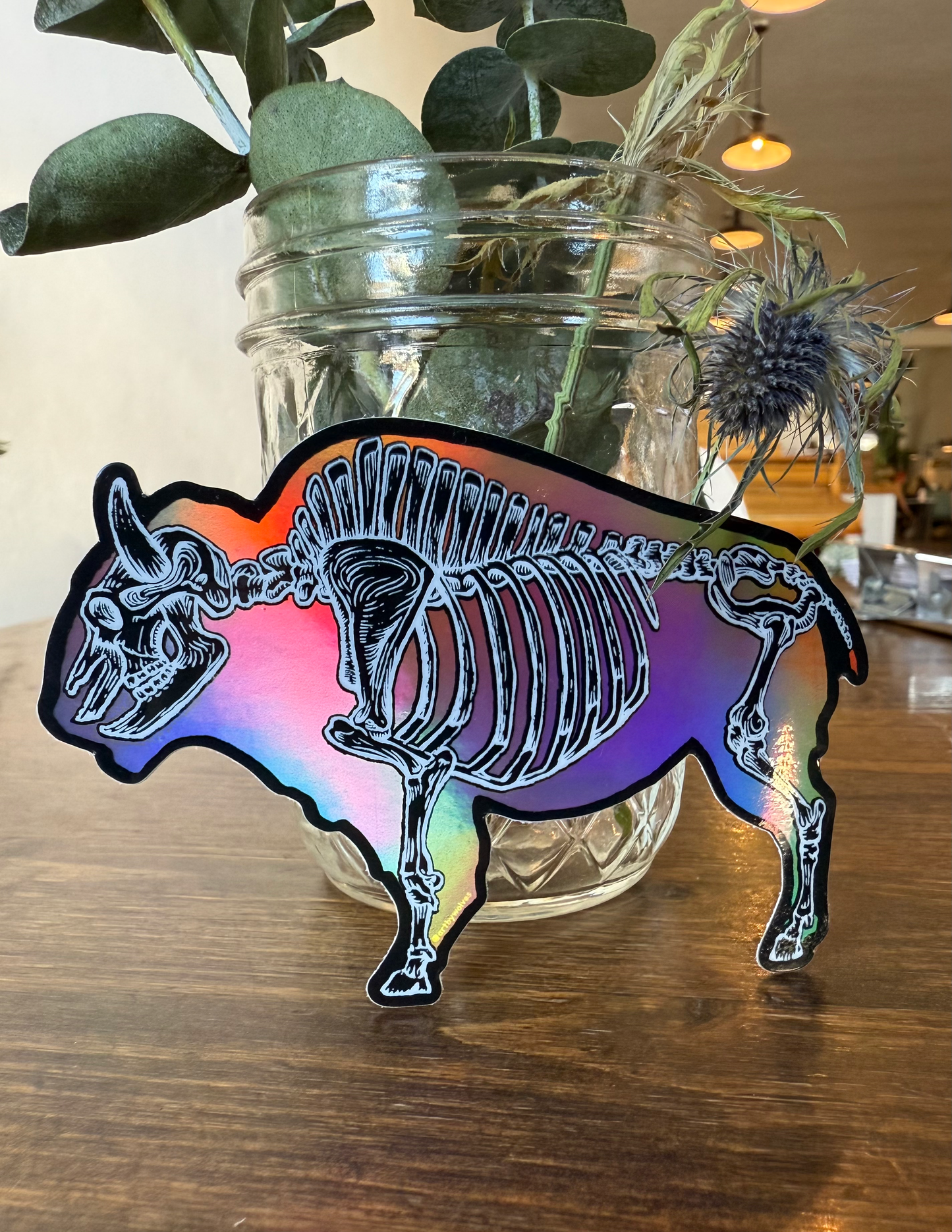 Holographic Bison Sticker