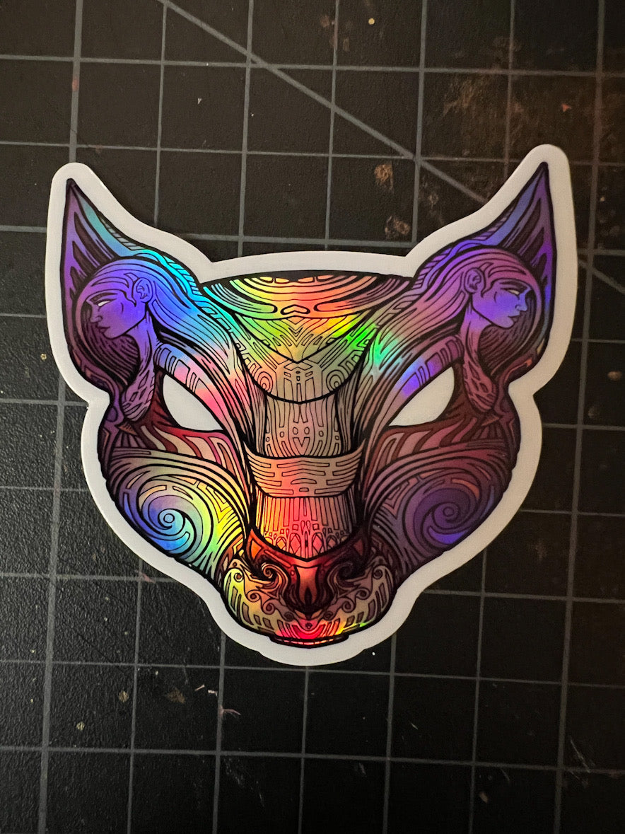 Holographic Cat Sticker