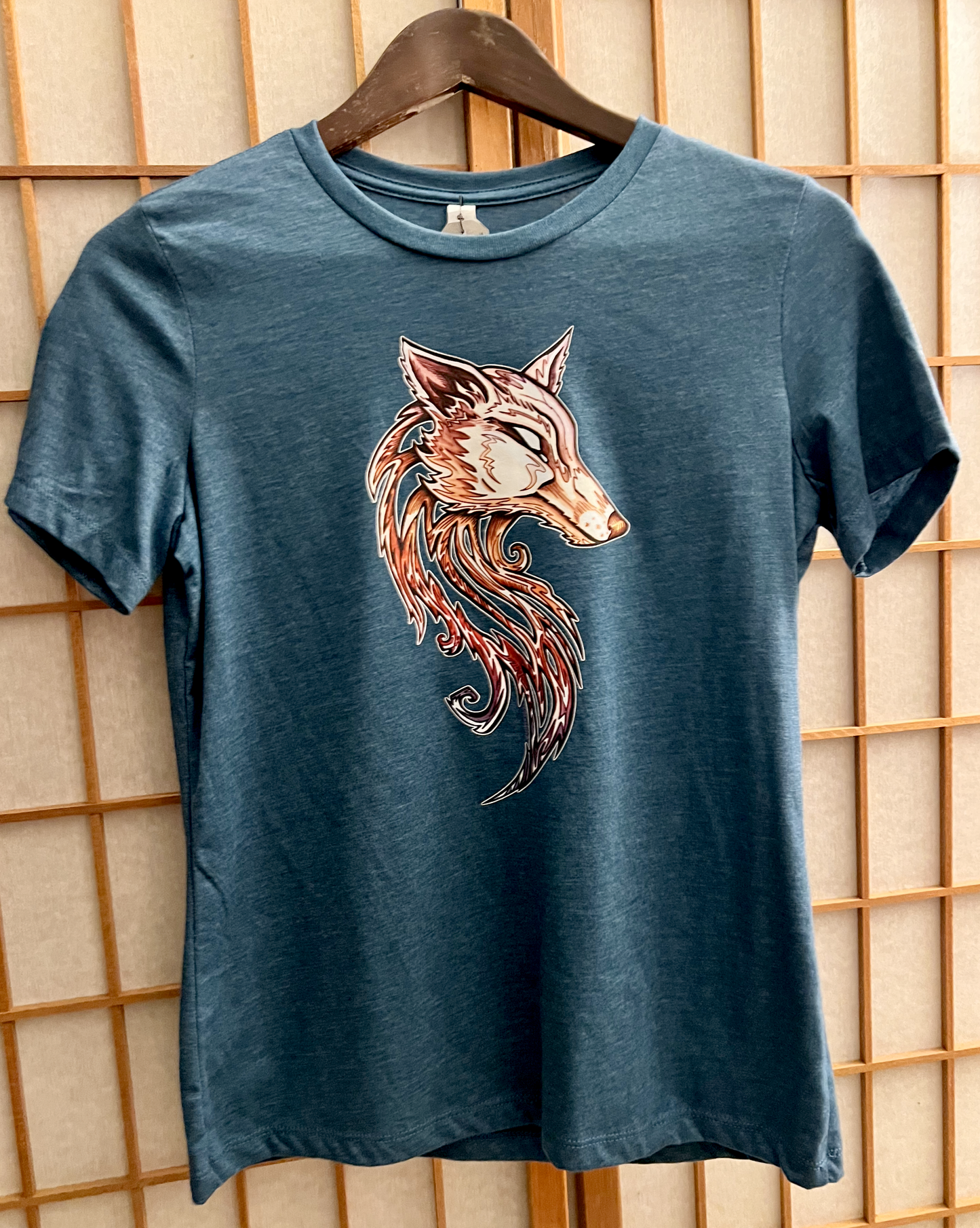 Fire Wolf Design T-Shirt Short Sleeve (SM)