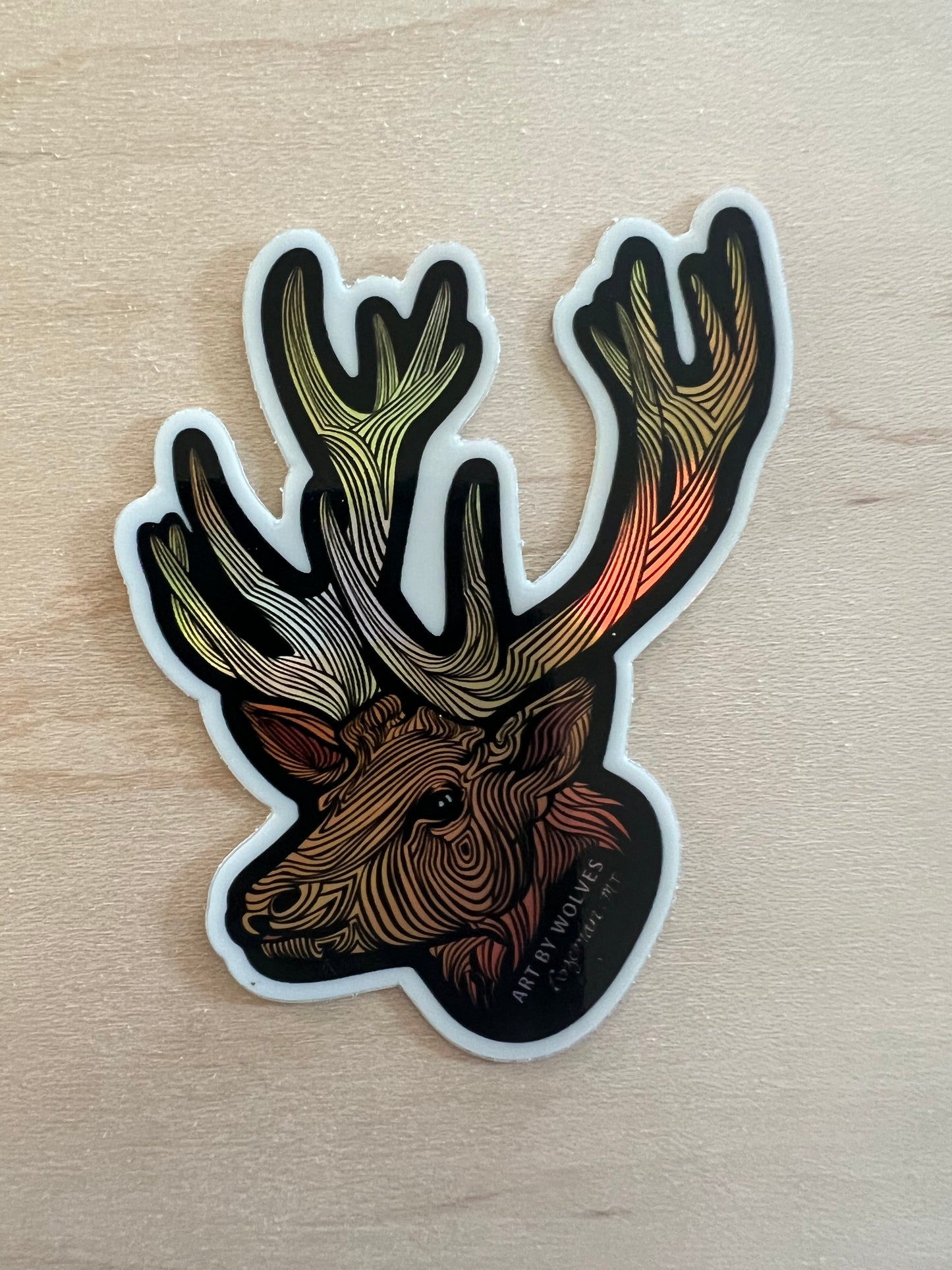 Holographic Elk Sticker