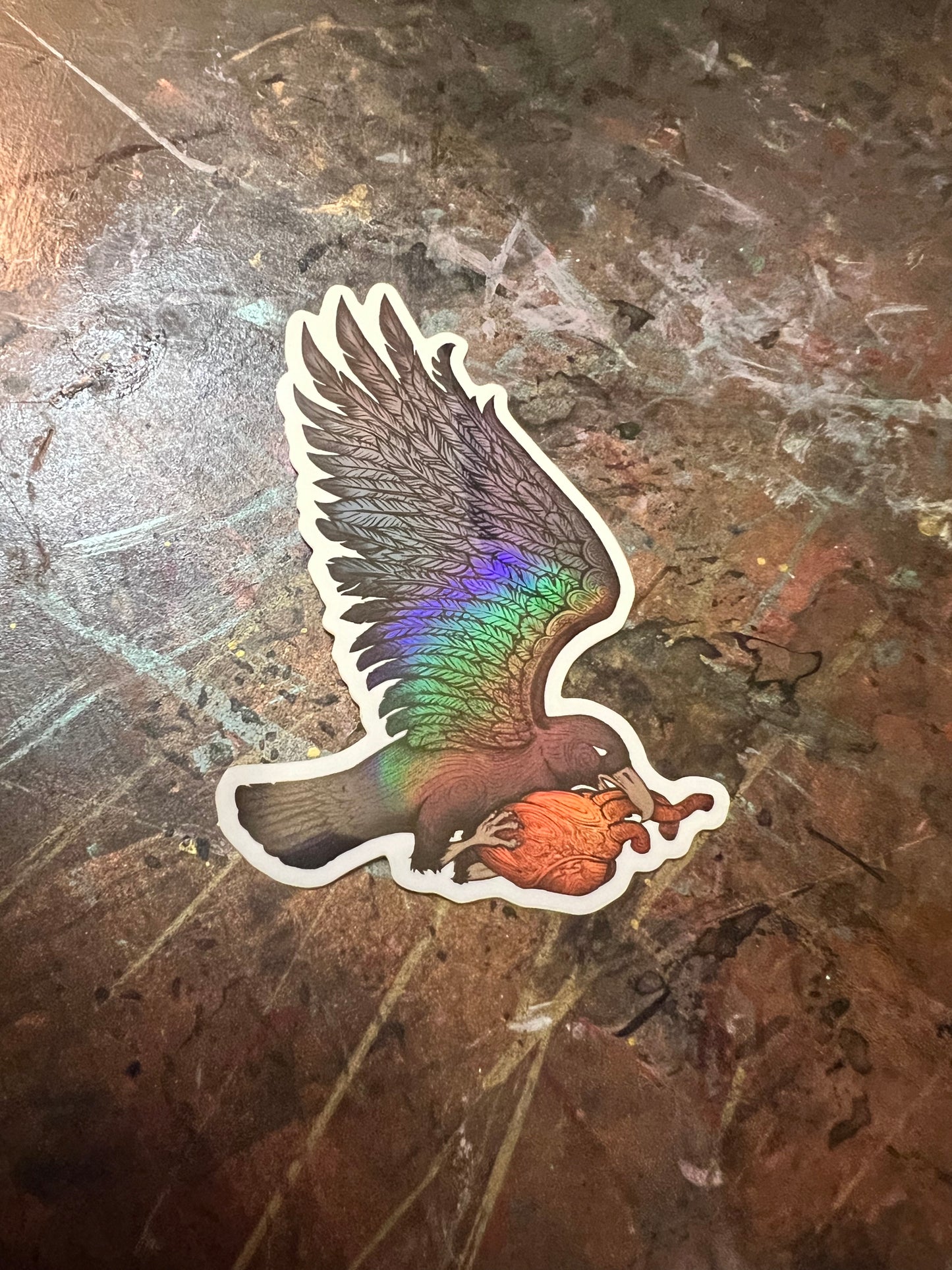 Raven Heart Stickers