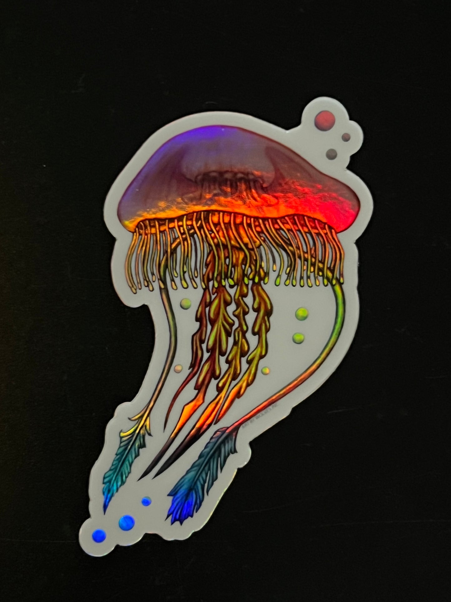 Holographic Jellyfish Sticker