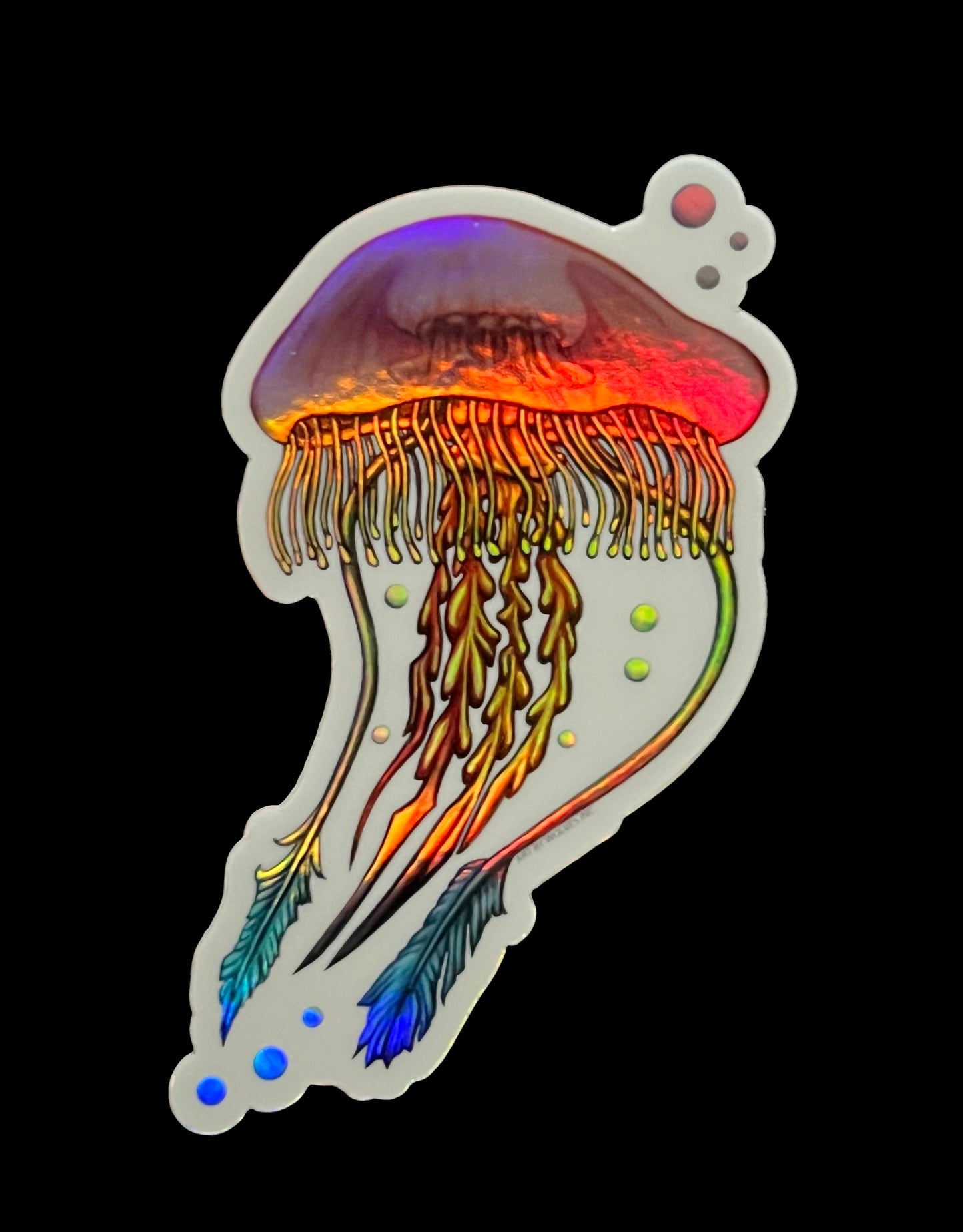 Holographic Jellyfish Sticker