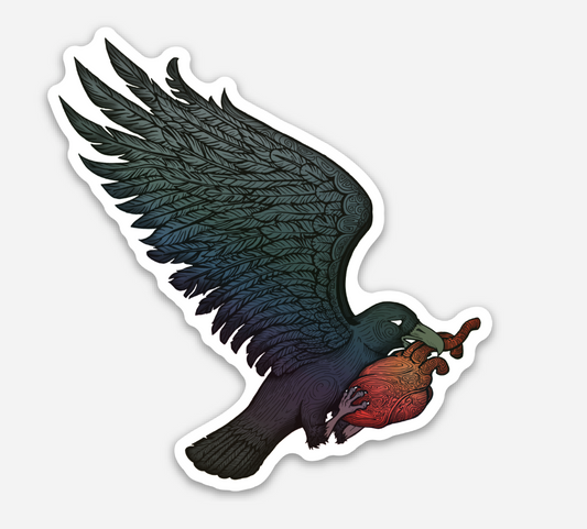 Raven Heart Stickers