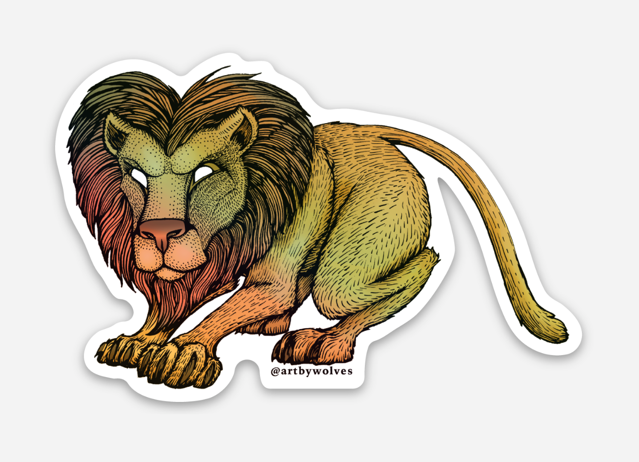 Leo The Lion Holographic Sticker