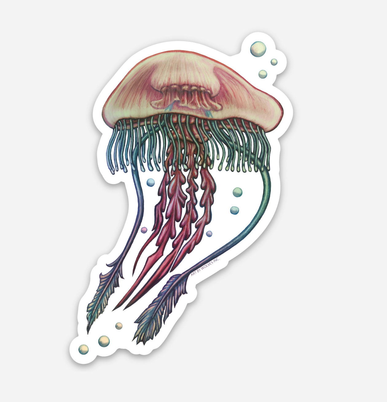 Holographic Jellyfish Sticker