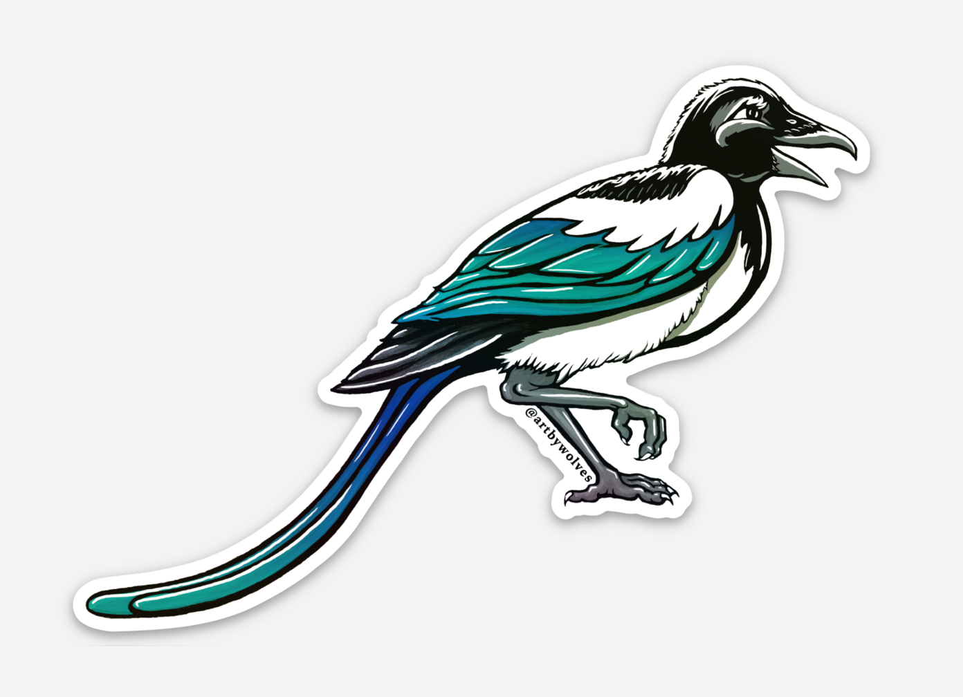 Holographic Magpie Sticker