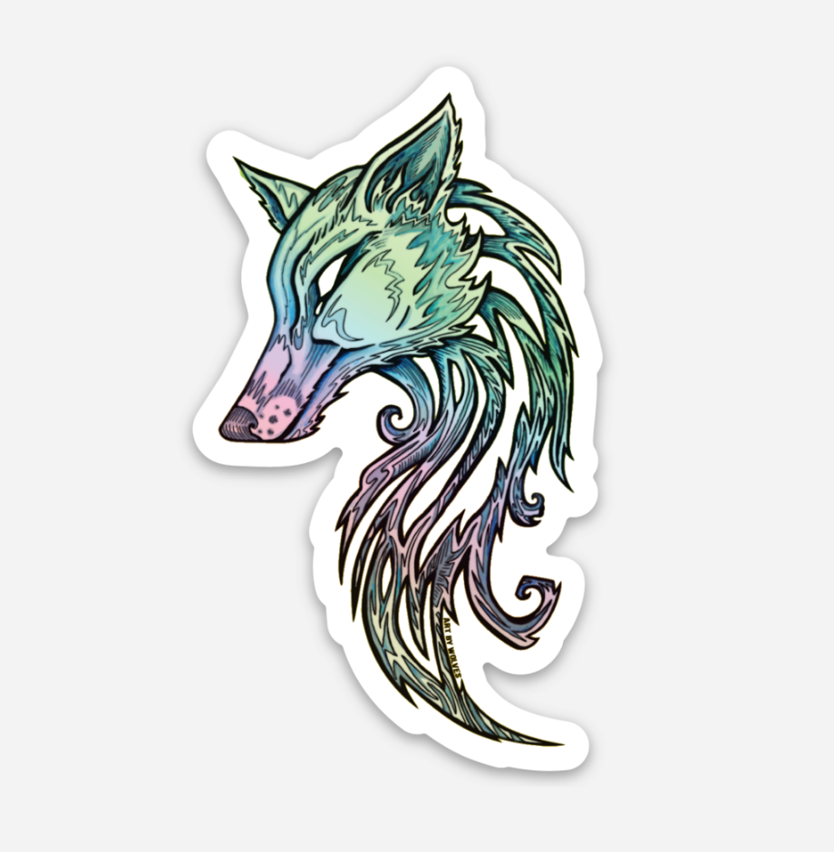 Holographic Sea Wolf Sticker