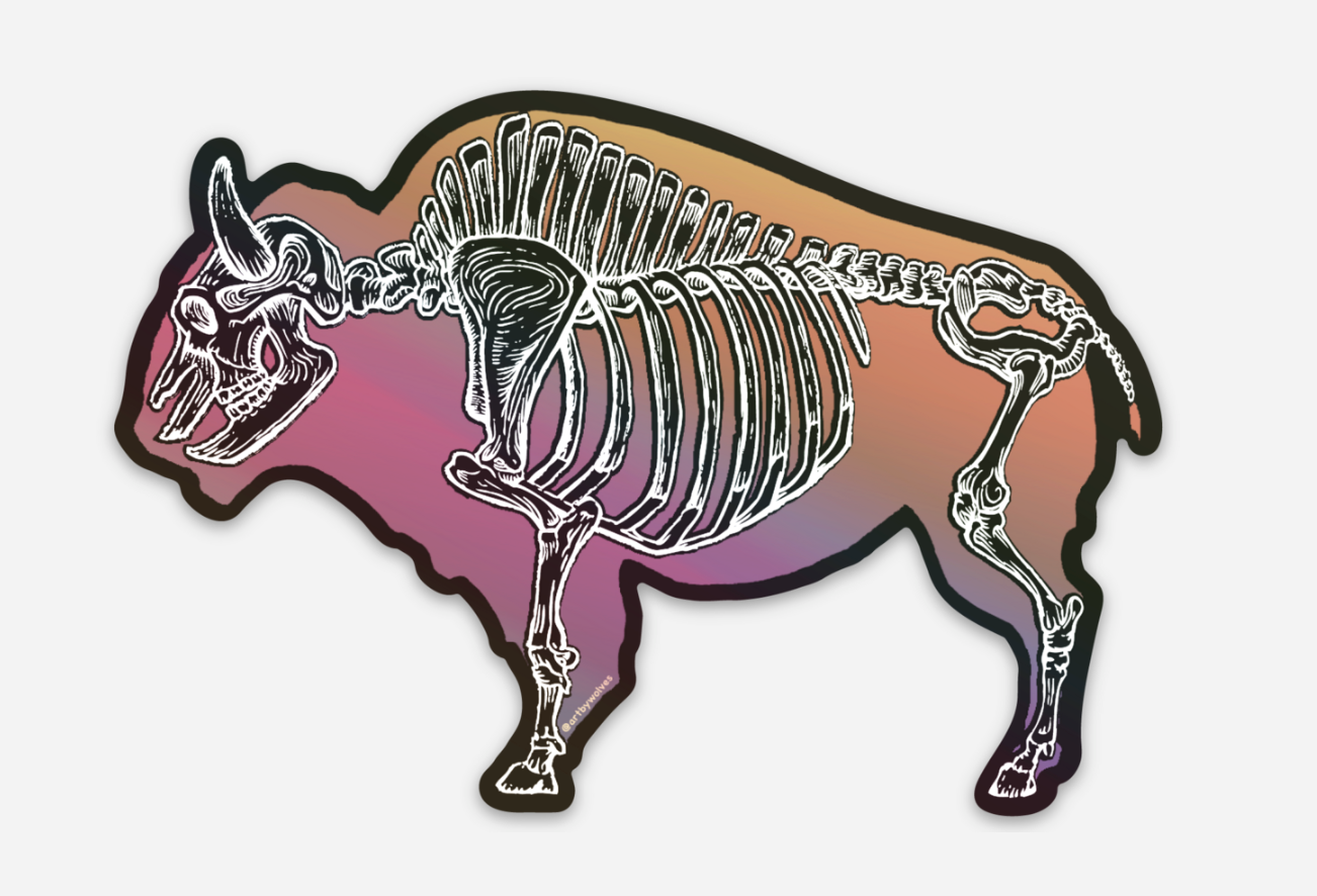 Holographic Bison Sticker