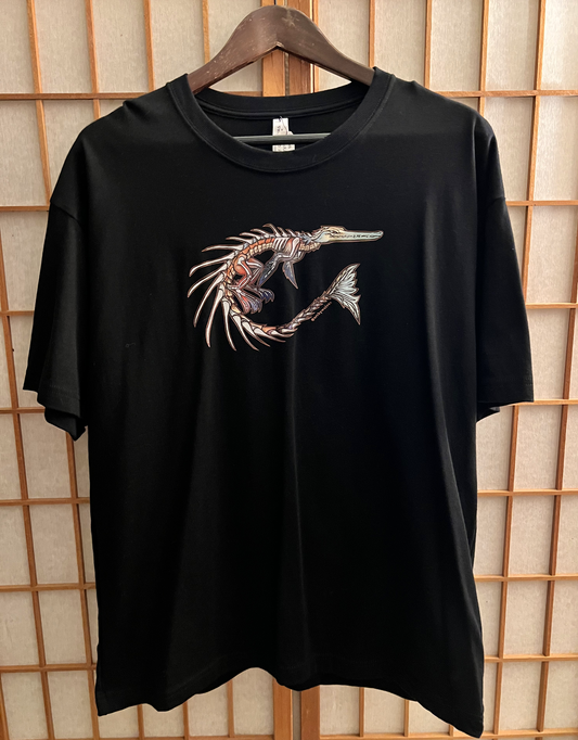 Sea Creature Design Short Sleeve T-shirt (L) Black