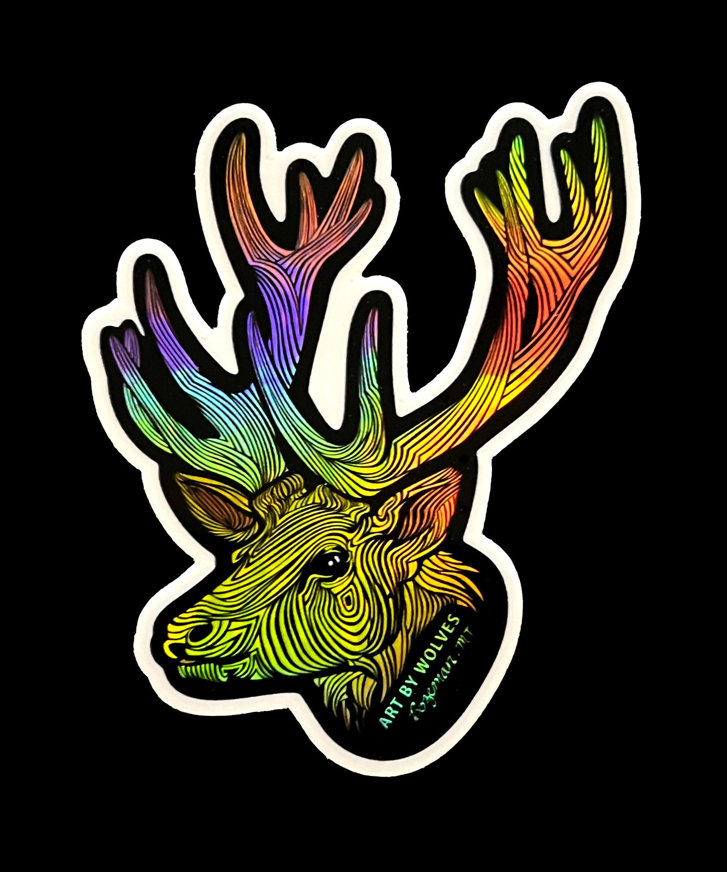 Holographic Elk Sticker