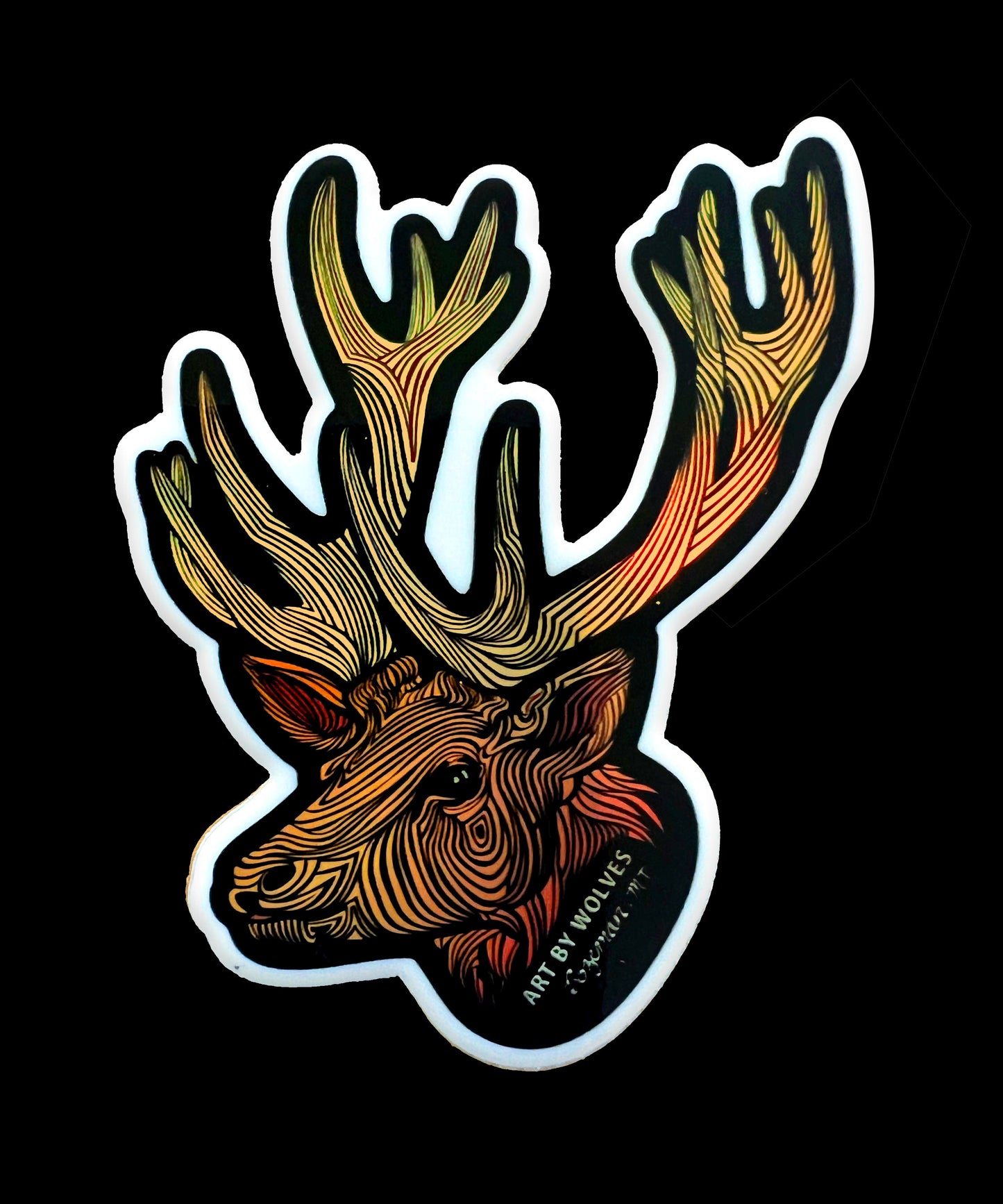 Holographic Elk Sticker