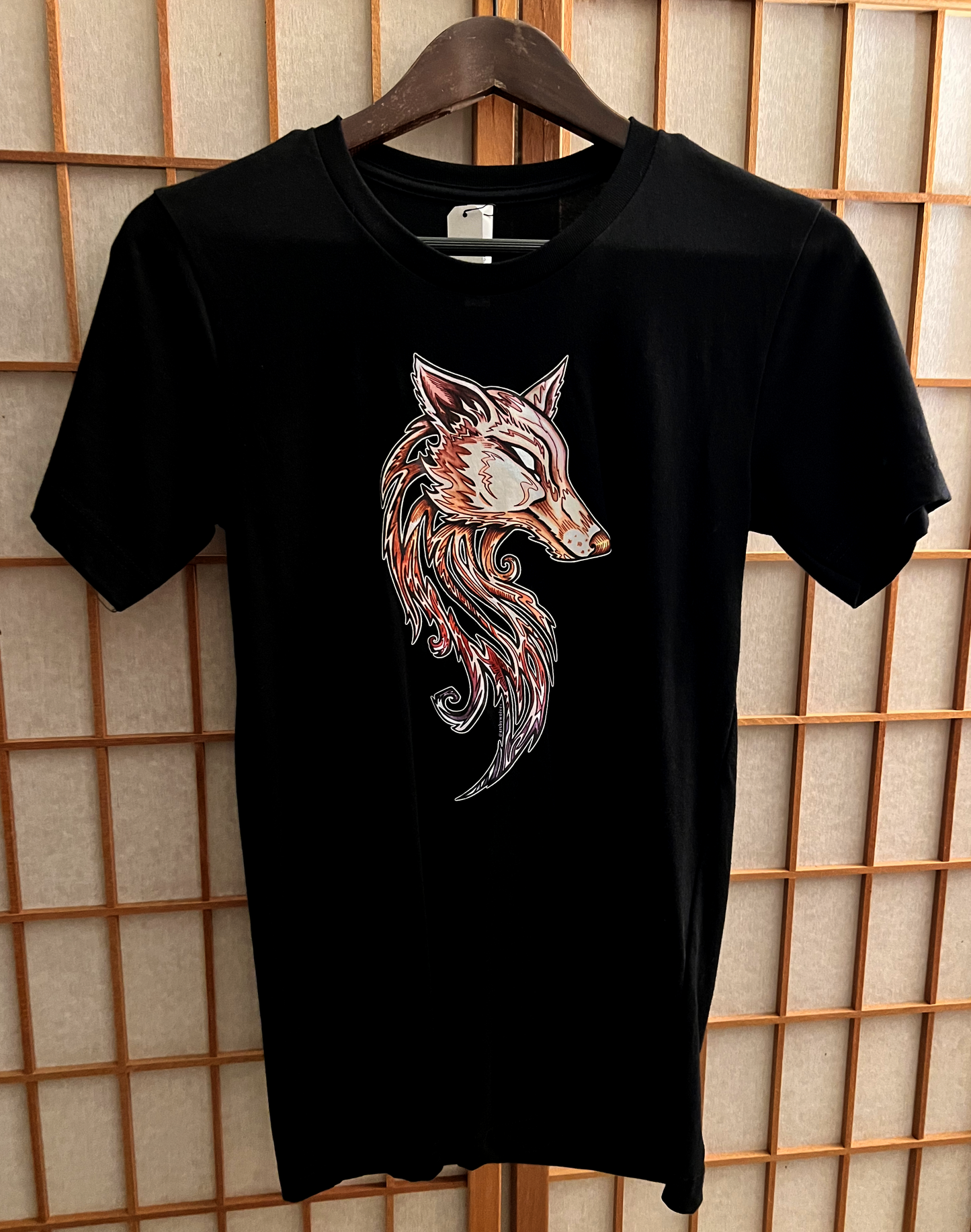 Fire Wolf Design T-Shirt Short Sleeve (XS)