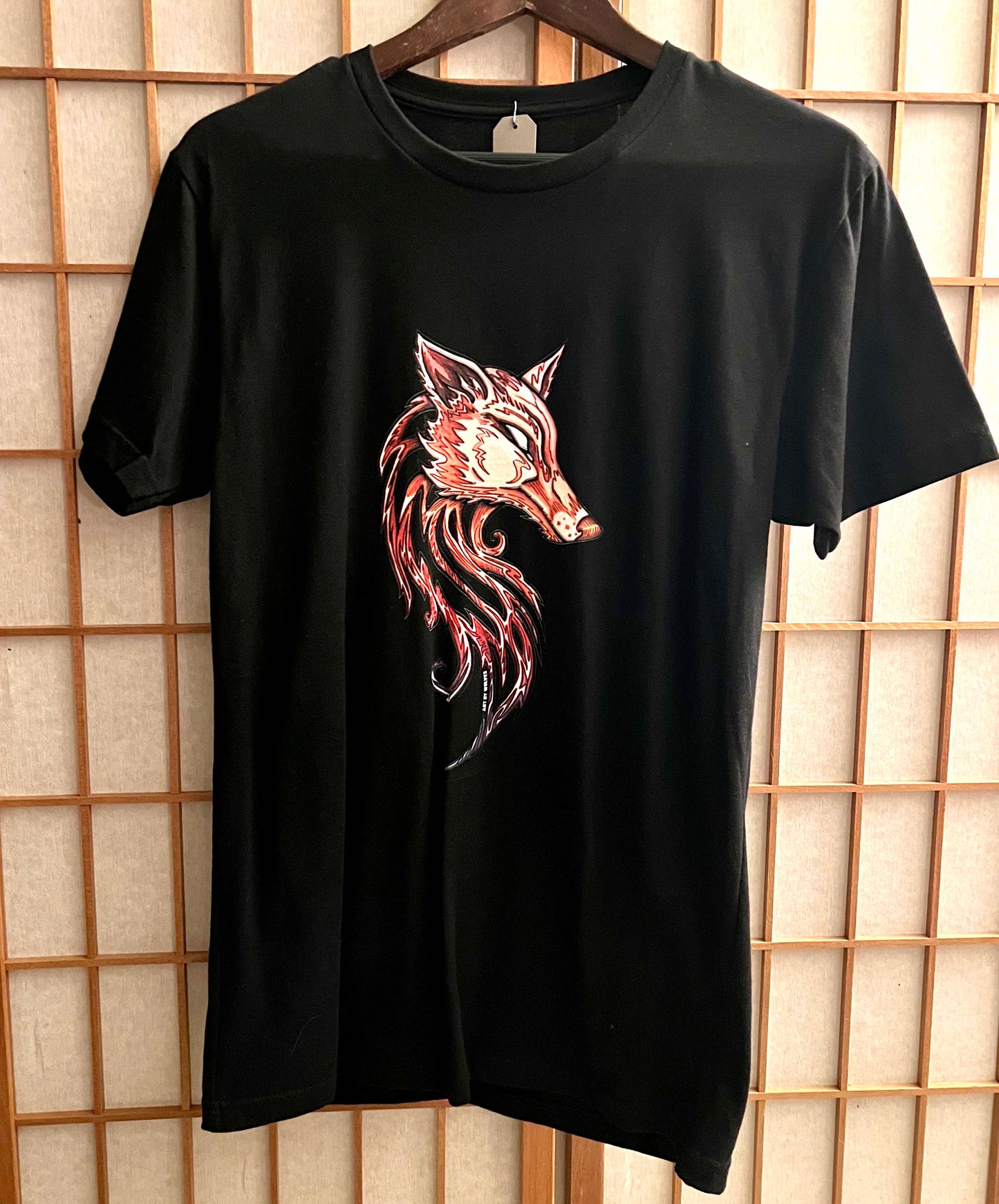 Fire Wolf Design T-Shirt Short Sleeve (SM)